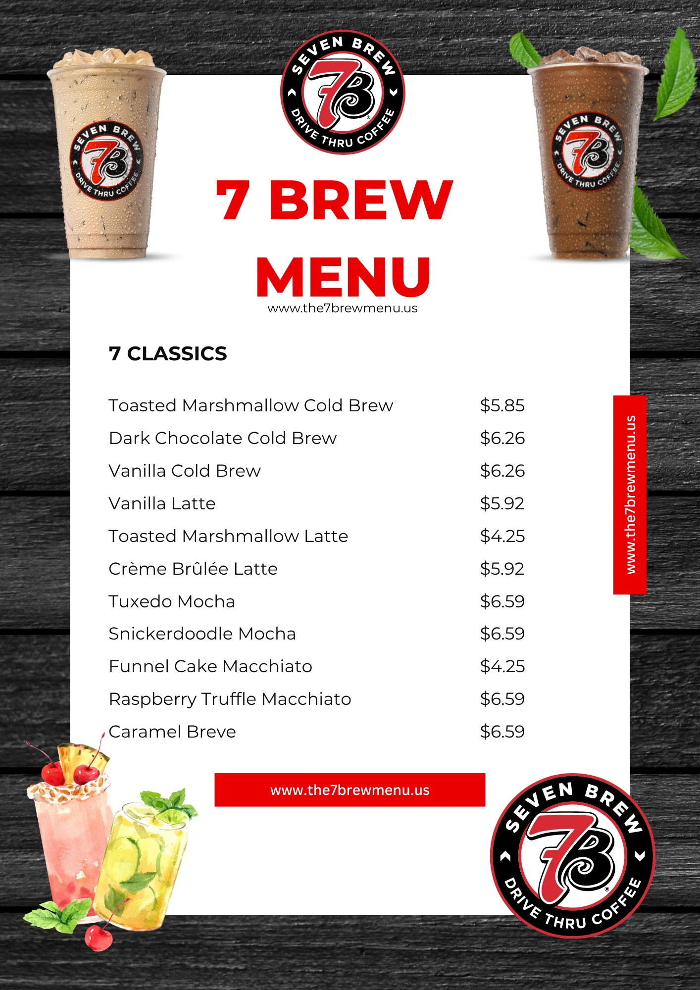 7 Brew menu Classics