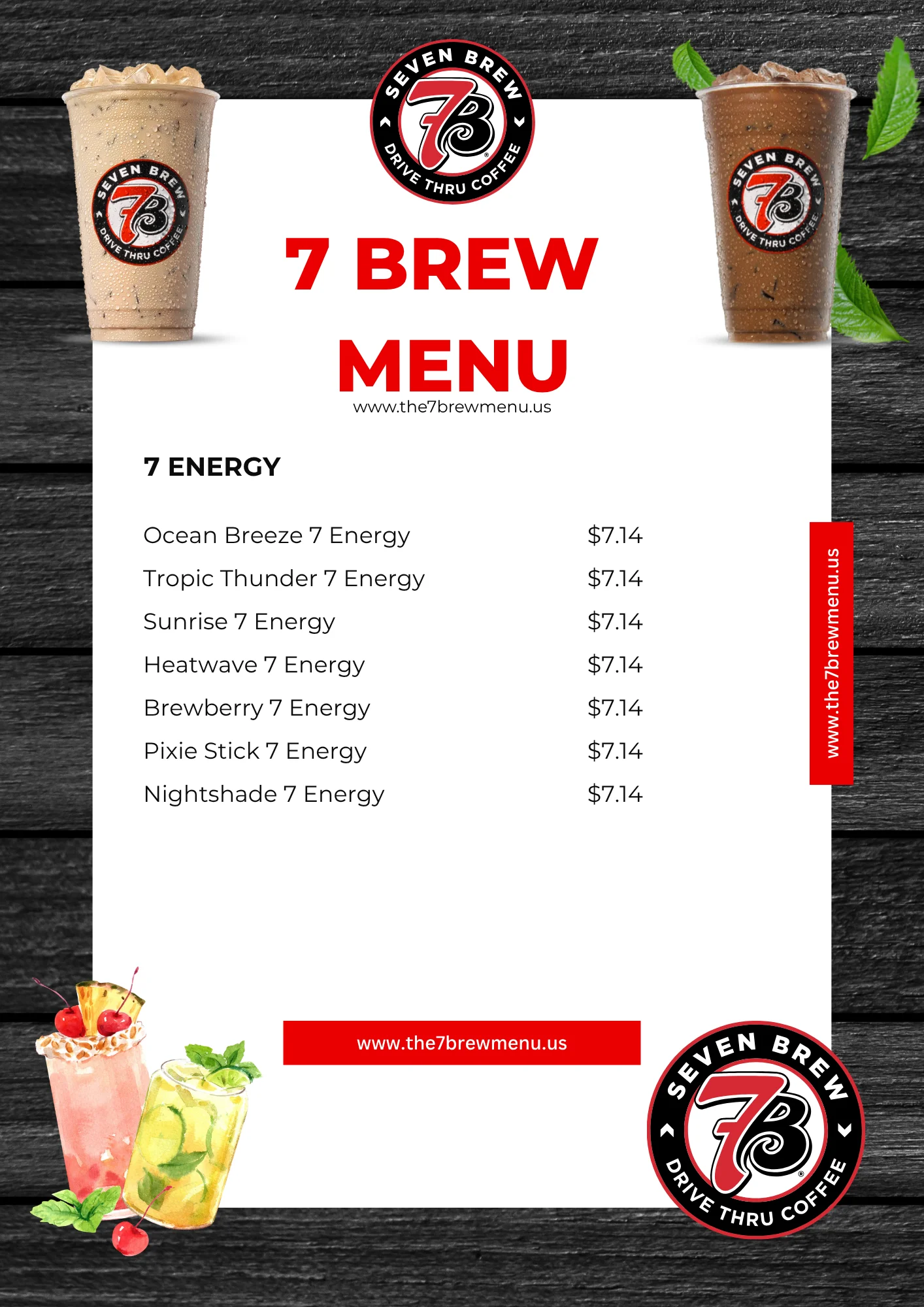 7 Brew menu Energy
