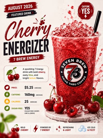 7 Brew Featured Drinks August 2026 5 Cherry Energy Energizer