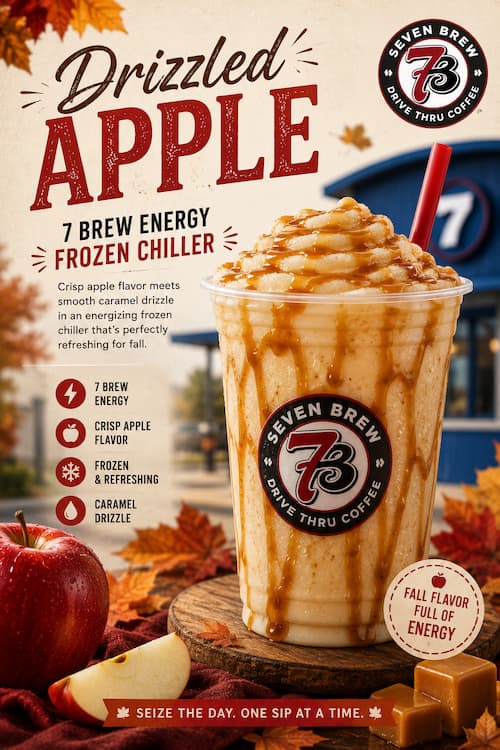 Drizzled Apple 7 Brew Energy Frozen Chiller